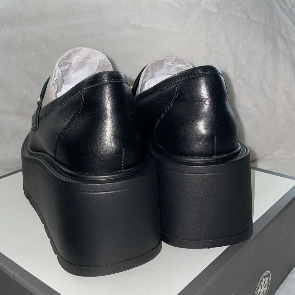 NWT J/SLIDES VICKY Black Leather Platform - Picture 12 of 16